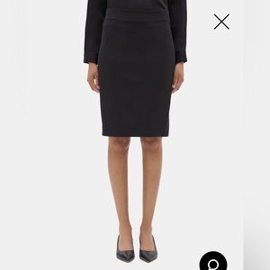 Pencil Skirt in Sevona Stretch Wool, size 0 in black